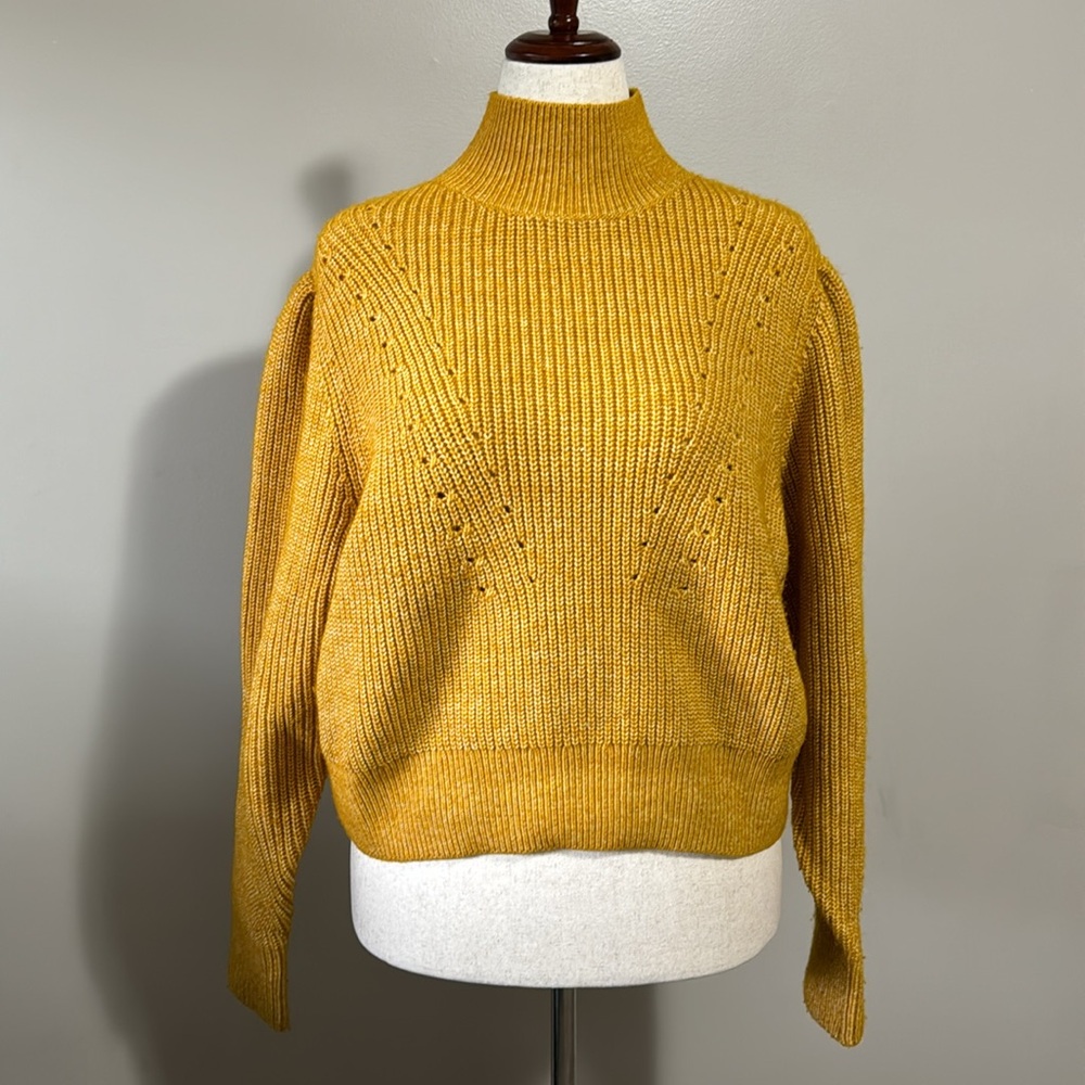 H&M Mustard Yellow Crew Neck Sweater